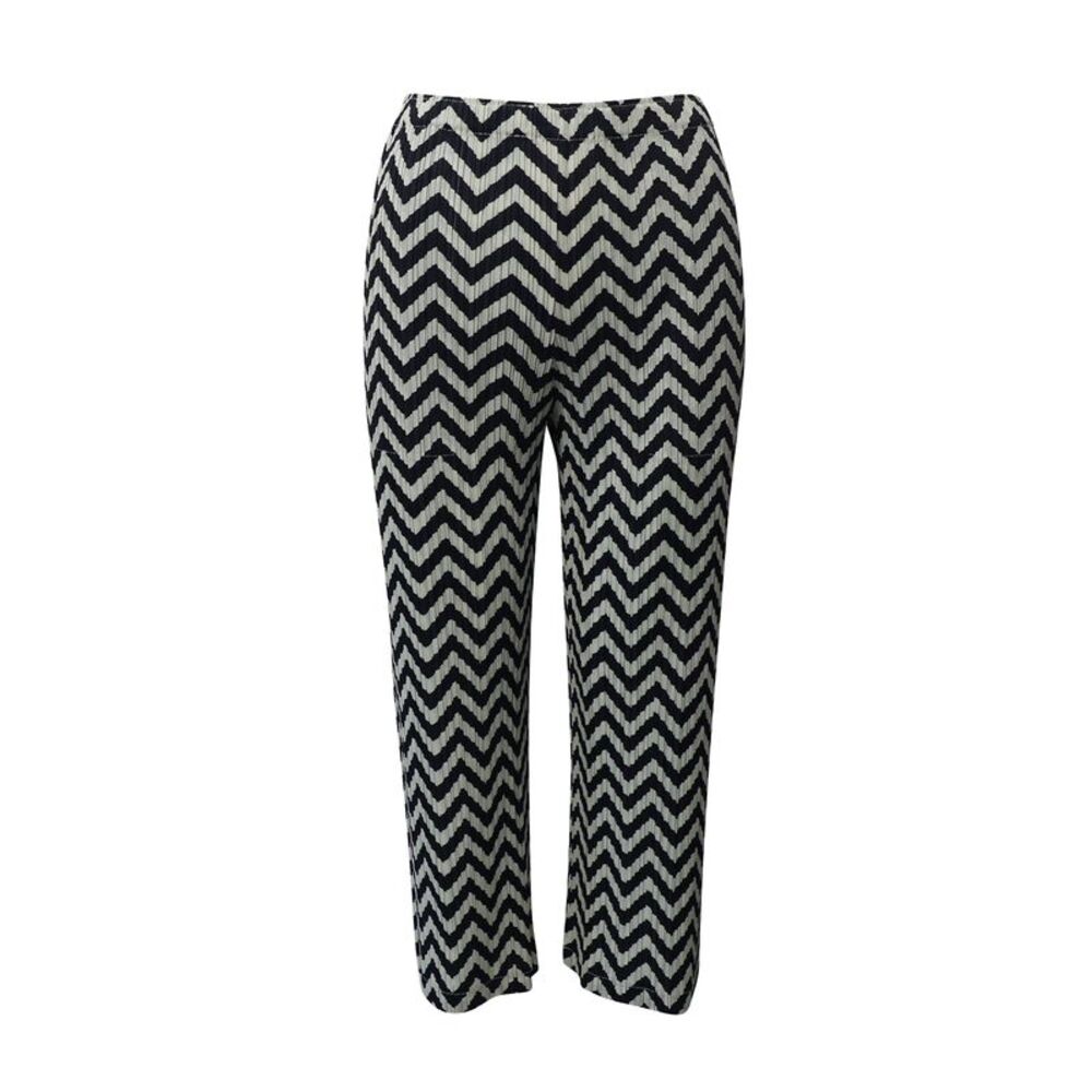 Pleats Please Zigzag Print Pants in Multicolor Polyester